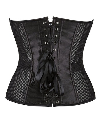 Корсет із сітки Star Night з гачками та шнурівкою, чорний, XL (без коробки)