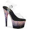 Босоніжки Pleaser Adore-708SS *7 дюймів на підборах, 2 3/4 дюйма з ремінцем на щиколотці, прозорі/рум'яні