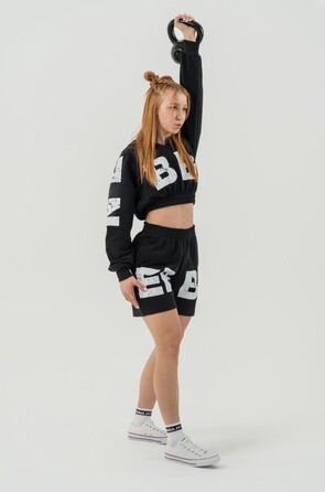 Худые Nebbia Training cropped hoodie Black 619