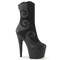Чоботи Pleaser Adore-1034 на підборах 7 дюймів, ботильйони до щиколотки 2 3/4 дюйма з блискавкою ззаду, чорні зі штучної замші/чорний матовий колір