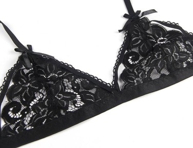 Комплект белья Star Night лиф, пояс и трусики, чёрный, XS-S