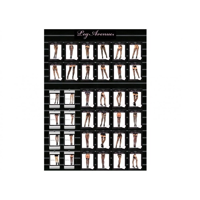 Чулки в сеточку Backseam Black Leg Avenue O\S