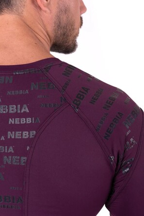 Чоловічий лонгслів Nebbia Hero Compression Shirt 146 Burgundy Bordo