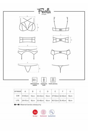 Комплект Obsessive Frivolla L/XL