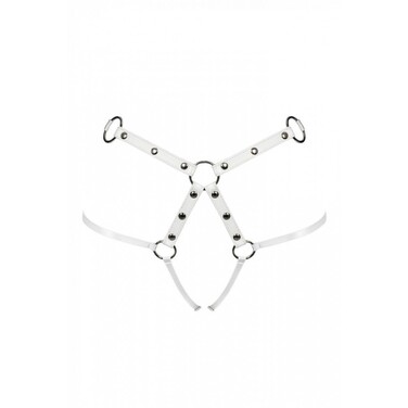 Трусики-пояс портупея Obsessive A758 S\M\L Белый