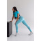 ТОП BLUE TOP WITH SLEEVES AND ZIPER IN FRONT