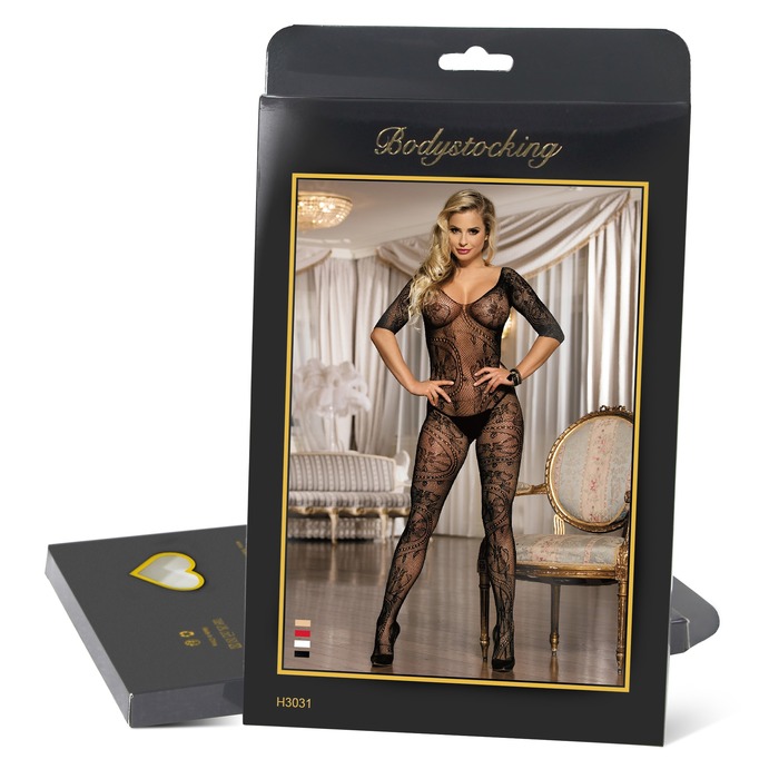 Комбінезон Star Night у сіточку з квітковим принтом та відкритим доступом, червоний