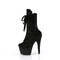 Чоботи Pleaser Adore-1045VEL на підборах 7 дюймів, оксамитові черевики до щиколотки 2 3/4 дюйма з PF, чорні