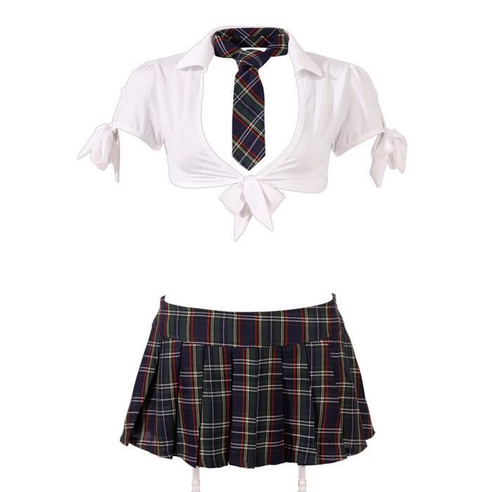 Костюм секси школьницы Cottelli Collection Schoolgirl, S, 4 предмета
