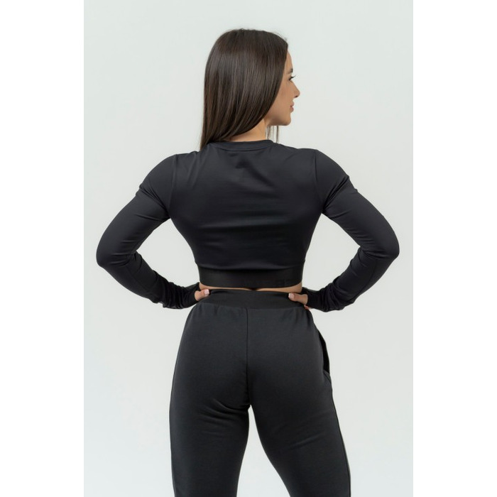 Топ Nebbia Women's Long Sleeve Crop Top INTENSE Perform Black 839