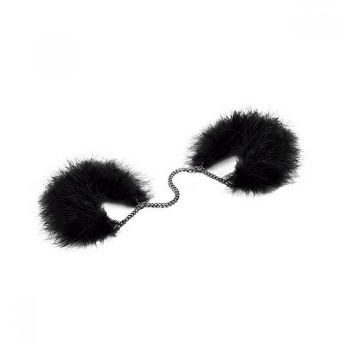 Наручники с перьями Bijoux Indiscrets черные, OS