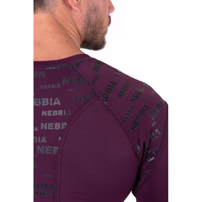 Чоловічий лонгслів Nebbia Hero Compression Shirt 146 Burgundy Bordo