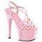 Босоножки Pleaser Adore-713, каблук 7 дюймов, босоножкии с перекрещивающимися ремешками шириной 2 3/4 дюйма, нежно-розовый