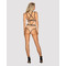 Боді з контрастними смугами Obsessive Nudelia teddy S/M