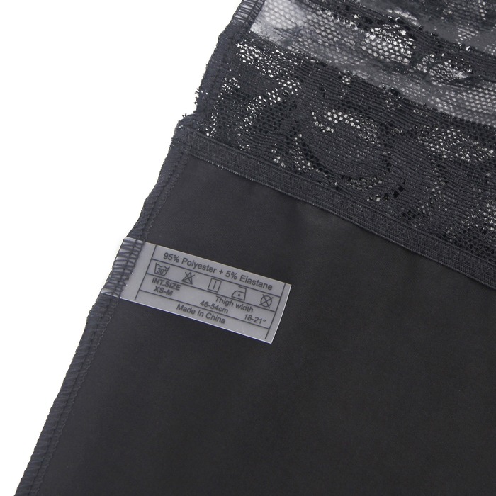 Эластичные чулки Star Night с кружевной коронкой, черные, XS-L