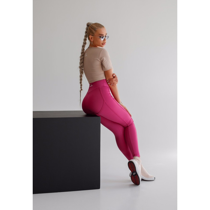 Топ спортивний Fitzona BROWN TEE Short Sleeve жіночий, еластичний для фітнесу