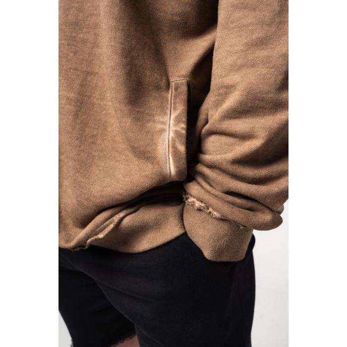 Кофта Nebbia Washed-off Zip Up Hoodie GYM BRO Light Brown 362