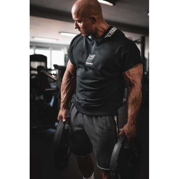 Безрукавка Nebbia NO LIMITS Rag Top with a Hoodie Black 175