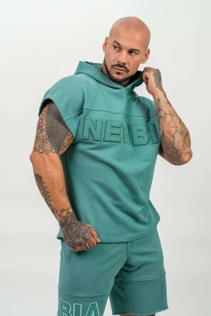 Безрукавка Nebbia Hooded T-shirt Gym Rag top CHAMPION Green 706