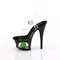 Босоніжки Pleaser Moon-708USD на підборах 7 дюймів, з вирізом 2 3/4 дюйма з ремінцем на щиколотці та знаком грошей, прозорі/чорні