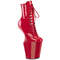 Чоботи Pleaser Boots Worship-1020 без підборів, 10 дюймів, зі шнурівкою спереду 4 3/4 дюйма, червоні