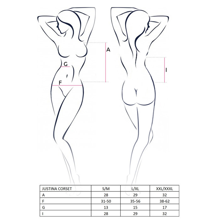 Корсет и стринги HERA CORSET light pink S/M - Passion