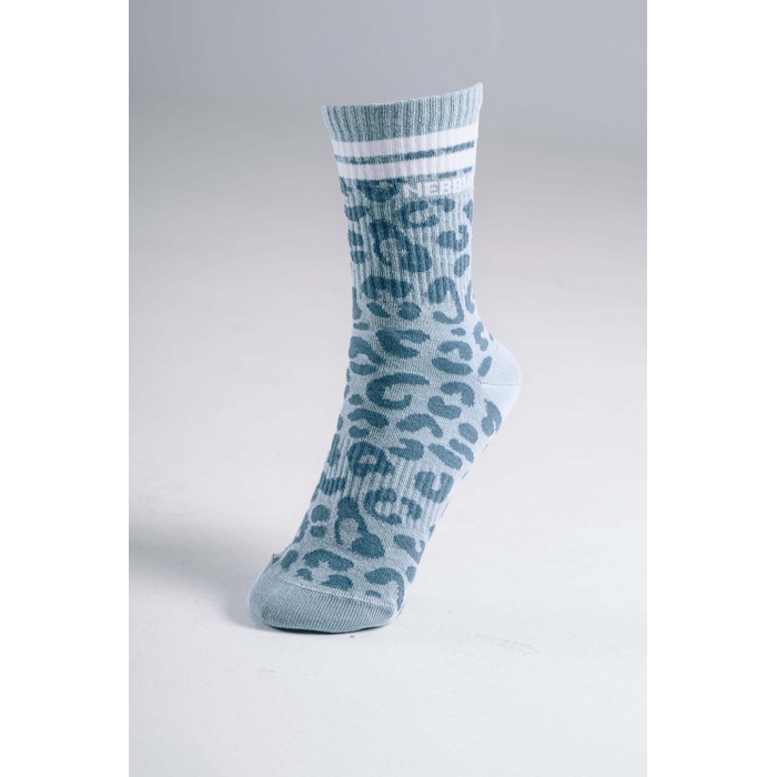 Шкарпетки Nebbia Leopard Crew Socks PRIMAL Blue Leopard 106