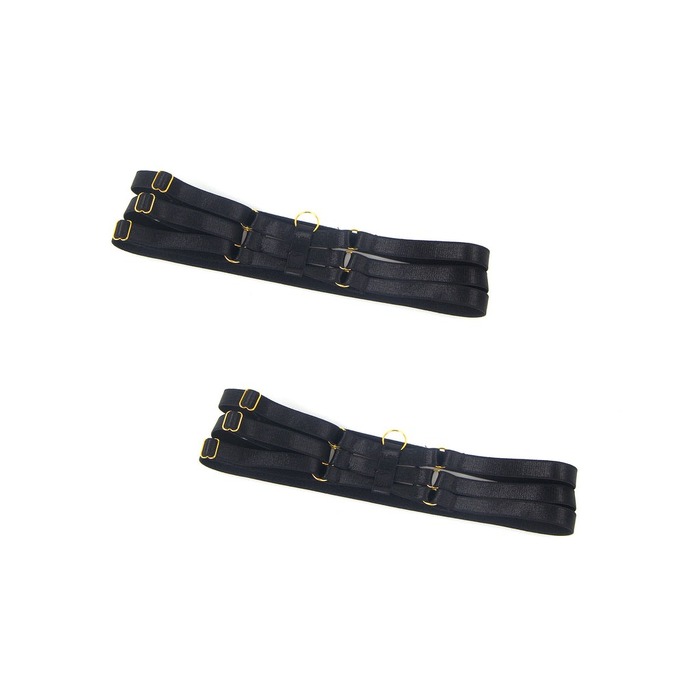 Комплект білизни чорний в сіточку Star Night з поясом та гартерами, M