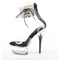 Босоніжки Pleaser Captiva-624RS на підборах 6 дюймів, босоніжки з манжетою на щиколотці 1 3/4 дюйма PF RS, блискавка ззаду, прозорі/чорні