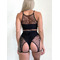 Mix Garters — Високі Шорти З Сіткою Та Підвʼязками Для Pole Dance Та Сценічних Виступів - чорний