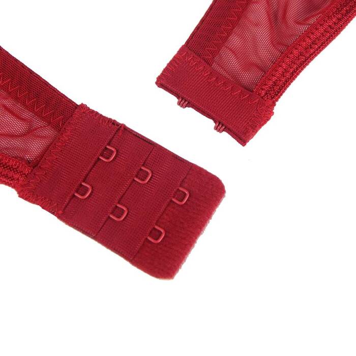 Сексуальні мереживні трусики Star Night з поясом і підв'язками для панчіх, червоний