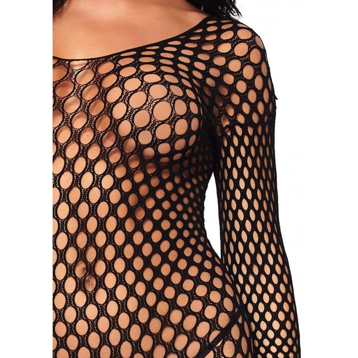 Комбинезон сетка Leg Avenue черного цвета, O/S
