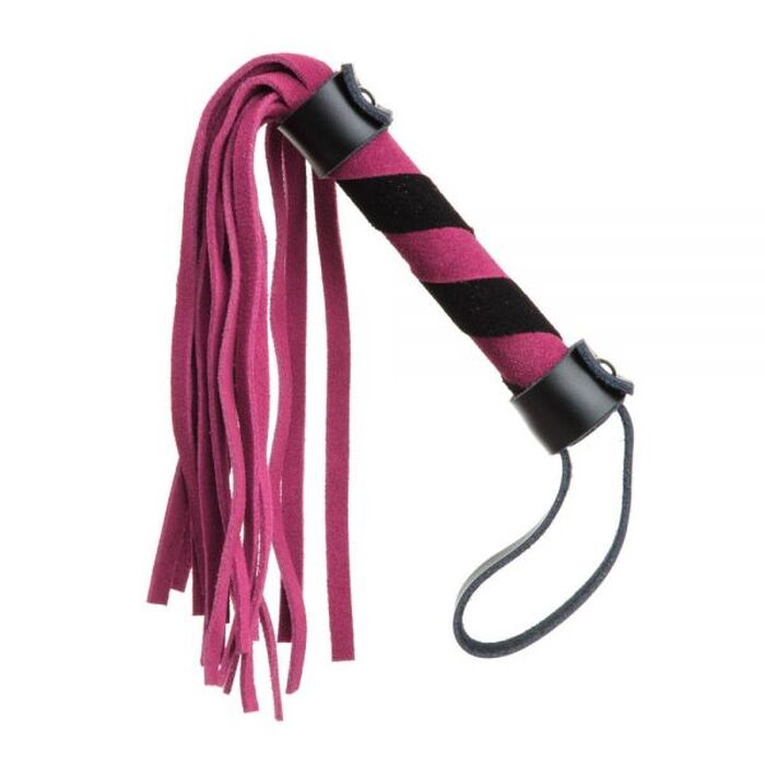 F61427 Плетка из замши мини FLOGGER BLACK/PINK