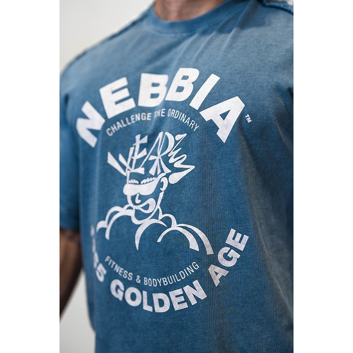Футболка Nebbia Washed Oversized T-Shirt GOLDEN AGE Blue 790