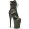 Чоботи Pleaser Infinity-1020CAMO *9-дюймовий каблук, 5 1/4-дюймові черевики на шнурівці спереду з PF, зелені