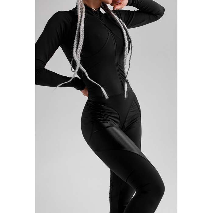 Комбінезон FZ Black Jumpsuit with Sleeve and Shine Thongs MAC14652