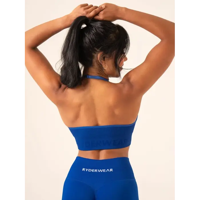 Топ Ryderwear Lift Rib Seamless Halter Sports Bra - Cobalt Blue