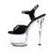 Босоніжки Pleaser Sky-309 на підборах 7 дюймів, босоніжки 2 3/4 дюйма PF, чорні/прозорі