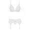 Комплект Obsessive 810-SEG-2 3 pcs set white L/XL