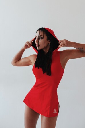 Спортивне плаття Fitzona RED DRESS WITH HOODIE 14409