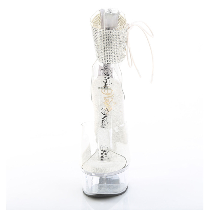 Босоножки Captiva-624RS, каблук 6 дюймов, манжета на щиколотке 1 3/4 дюйма, PF RS, молния сзади, прозрачный/прозрачный