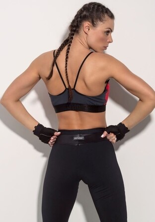 Спортивний топ SUPERHOT TOP903 бордо з утяжкою для фітнесу та йоги