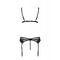 Комплект белья со шнуровкой по лифу и поясом для чулок NESSY SET black S/M - Passion