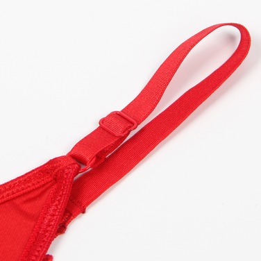 Стринги с гипюром со стразами Star Night, красные, S-M