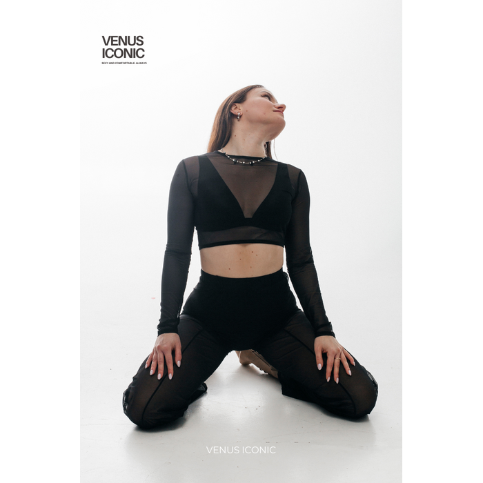 Штани сітчасті Venus Iconic з вертикальними швами для танців та фотосесій