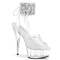 Босоніжки Pleaser Delight-691-2RS *6 дюймів на підборах, 1 3/4 дюйма з манжетою на щиколотці PF з RS, прозорі