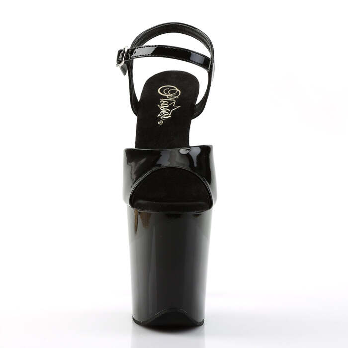 Босоножки Flamingo-809, каблук 8 дюймов, платформа, ремешок на щиколотке, чёрные