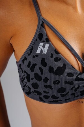 Топ Nebbia Medium Support Leopard Sports Bra PRIMAL Black Leopard 854