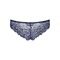 Трусики  мереживні з декоративним бантиком Obsessive AURORIA Panties сині, XXL
