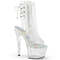 Ботинки Pleaser Stardance-1018C-7, каблук 7 дюймов, 2 3/4 дюйма, открытый носок и пятка, молния сбоку, прозрачные